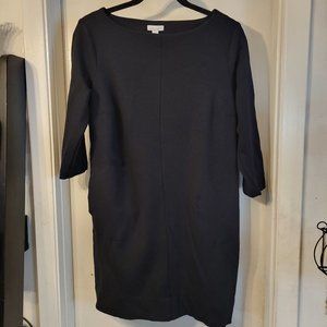 J.Jill Ponte Tunic/Dress Black with Pockets Size M